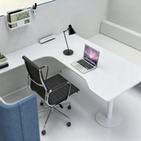 Poste de travail modulaire individuel pour bureau, avec cloison acoustique, mobilier de bureau pour manager