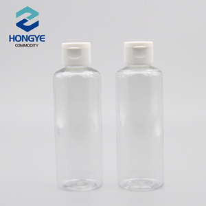 Redonda <span class=keywords><strong>de</strong></span> 150 ml <span class=keywords><strong>de</strong></span> <span class=keywords><strong>reciclaje</strong></span> <span class=keywords><strong>de</strong></span> plástico transparente botellas <span class=keywords><strong>de</strong></span> <span class=keywords><strong>PET</strong></span> con tapa Flip Top para cosméticos - Product Image 1