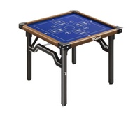 Table pliante double usage pour repas et mahjong avec panneau, table de jeu de société manuelle Guandan pour petites maisons