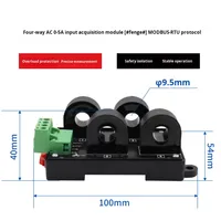 Transductor de Corriente TAIHUA TD-3404C AC 0-50A, Sensor con Comunicación RS485, Protocolo Modbus RTU, Montaje en Riel DIN para Monitoreo de Energía