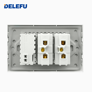 DELEFU Brazil Standard White Glass Panel 20A 10A Smart <strong>Switch</strong> CAT6 Network Socket <strong>USB</strong> Type <strong>C</strong> Wall Outlet Household Charging - Product Image 6
