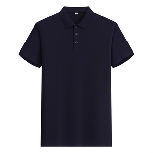 Camiseta Polo Negra de Manga Corta, Color Sólido, Fibra de Poliéster, para Uso Diario - Product Image 4