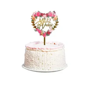 Happy birthday Happy father's day mother's Graduation Season Valentine's day Acrylic Cake Topper for Party Decoration