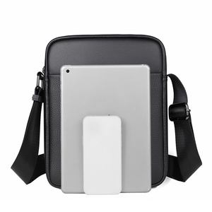 OEM PU Leather High Quality Custom Messenger <b>Bag</b> for Men Cowhide Genuine Leather Business Casual <b>Small</b> Mobile Phone <b>Bag</b> - Product Image 6