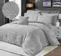 Ensemble de couette en fourrure de lapin de style moderne en gros avec taie d'oreiller 100% fibre de polyester doux confortable technique de tissage literie