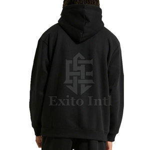 Ensemble de survêtements deux pièces en coton de haute qualité pour hommes, vêtements de rue personnalisés avec logo pour l'hiver - Product Image 5