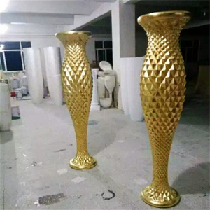 Vases <span class=keywords><strong>en</strong></span> fibre de <span class=keywords><strong>verre</strong></span> dorés pour la <span class=keywords><strong>décoration</strong></span> de la maison - Product Image 6