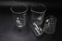 Bécher gradué en verre borosilicaté transparent de laboratoire, 25 ml à 10 000 ml, à faible profil, avec ligne de graduation