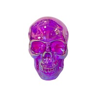Statue de Crâne Humain Lumineuse pour Halloween, Décoration Intérieure, Figurine en Plastique pour Fête, Décoration Horreur, Décoration de Fêtes, Cadeau