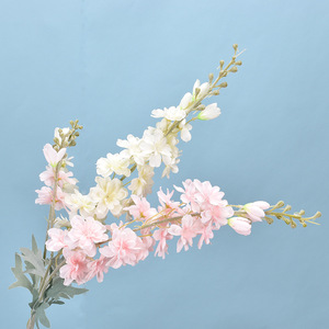 Màu Xanh Nhân Tạo <span class=keywords><strong>Delphinium</strong></span> Hoa Trang Trí Thân Cây Dài Hoa Sắp Xếp Cho Đám Cưới Sân Khấu Nhà Vườn - Product Image 3