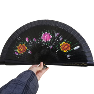 Abanico Plegable de Bambú Ecológico de 23 cm con Forro de Ratán, Pintado con Temática Deportiva, Impreso por Ambos Lados, Hecho en Hunan, España, Souvenir - Product Image 1