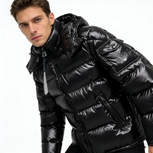 Veste d'hiver chaude et imperméable pour homme, de haute qualité, à capuche, décontractée, avec fermeture éclair à motif léopard, emballage en rouleau - Product Image 6