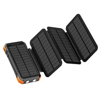 Station d'alimentation extérieure, panneau pliable, charge solaire manuelle, charge sans fil 20000 mA, portable, haute capacité, PVC