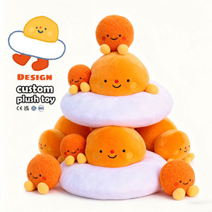 Peluche personnalisée de qualité collectionnable, coussin rond Kawaii en forme de <span class=keywords><strong>dessin</strong></span> <span class=keywords><strong>animé</strong></span>, faible MOQ, jouet en peluche de Noël personnalisé - Product Image 1