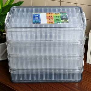 Perler Bead <b>Storage</b> <b>Box</b> Set 72 Colors <b>Drawer</b> Style Large Capacity Craft Organizer Rectangular Transparent Stackable With Lid - Product Image 4