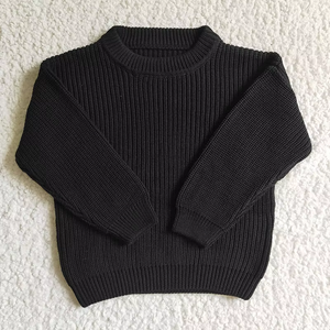 Vente en gros de pulls en tricot pour enfants, filles et garçons, 8 couleurs, décontractés, manches longues, col rond, pour l'automne et l'hiver - Product Image 2
