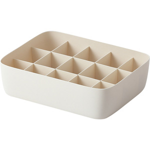 Elegante caja de almacenamiento rectangular blanca para ropa interior con compartimentos apilables para sujetadores, bragas, calcetines, organizador de ropa - Product Image 3