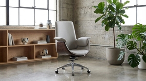<span class=keywords><strong>Sedia</strong></span> da Ufficio Ergonomica di Design Nordico - Seduta Girevole con Schienale Curvo Estetico per Ufficio Domestico e <span class=keywords><strong>Studio</strong></span> Moderni - Product Image 2