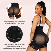 Hexin 2023 Nouveau Shorty Sculptant en Latex pour Remonter les Fesses, Amincissant, Effet BBL, avec Bretelles Réglables pour Femme