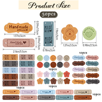 Étiquettes en cuir personnalisées faites à la main en daim, en fibre ultra-fine, en PU gaufré, de formes multiples, pour chapeaux, jeans, sacs, cadeaux et vêtements