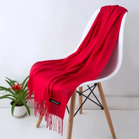 Élégante Écharpe Pashmina d'Hiver pour Femmes, Douce en Cachemire, avec Glands Unis Personnalisés, Châle Chaud en Polyester, Vente en Gros