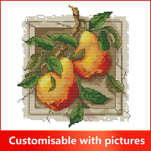 2025 NKF nuovo prodotto roseo pera HD stampato punto croce decorazione per la casa/regalo/arte ricamo set Crochet Kit fai da te 11CT 14CT Aida - Product Image 2