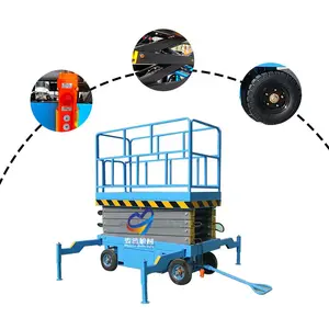 Billig 500kg Selbst fahrende Tragfähigkeit elektrische Hub tische hydraulische Scheren hub tisch zum Verkauf Scheren hebebühne