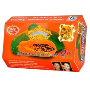 Wholesale factory price soap with honey papaya whitening soap for man women bath skin cleansing soap