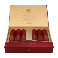 Boîte cadeau rigide de luxe personnalisable et écologique à double porte avec fermeture magnétique pour compléments alimentaires, recyclable et réutilisable