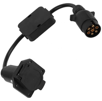 Adaptateur convertisseur de câble d'éclairage pour connecteur de remorque OEM 7 broches, de prise de remorque EU 7 broches vers prise US 7 voies