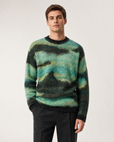 Pull en mohair personnalisé pour homme MENGTU, motif jacquard duveteux, pull en tricot, tricot d'hiver, pull en mohair tricoté pour homme