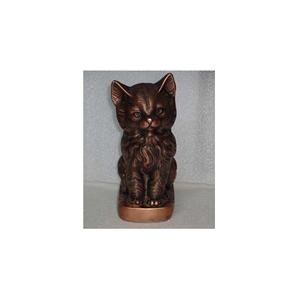 Urne de crémation décorative en métal en forme de chat Urne souvenir au design rare et antique pour cendres d'animaux de compagnie Service funéraire Décoration funéraire - Product Image 2