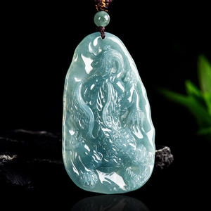 Colgante de Jadeíta Natural Azul Agua Pi Xiu, Bestia Mítica, Estilo Chino, Diseño Original, Regalo con Certificado de Tasación PX21 - Product Image 3