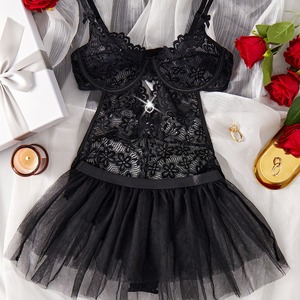 New Hot Selling Lace Cute Perspective Transparent Sexy Underwear Pure Desire Backless Dress Set for Women's Clothing - Product Image 3