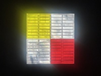 Pegatina Reflectante Rectangular Autoadhesiva, Tira Recta, Adhesivo de Seguridad para Casco de Motocicleta