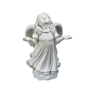 Dans la grâce de Dieu Statue d'ange gardien Sculpture d'ange de jardin Figurines d'ange de petite fille - Product Image 1