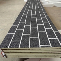 Panneaux sandwich en mousse de polyuréthane pour revêtement mural extérieur décoratif de 16 mm, panneaux de bardage pour mur extérieur
