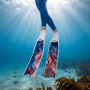 Ailerons de plongée libre <span class=keywords><strong>Film</strong></span> Leaderfins C4 V3 avec autocollant motif Scuba et logo – Équipement de plongée - Product Image 4