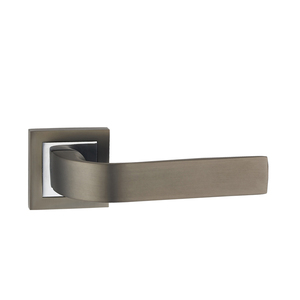 Manijas de puerta de aluminio con acabado satinado estilo polaco, universales para inmuebles, con base cuadrada, para puertas y ventanas de madera, para puertas interiores. - Product Image 6