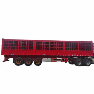 Fence Side Wall Semi Trailer 60 Ton 3 Axles Animals Livestock Cattle Sheep Chicken Transport Truck Semi Trailer