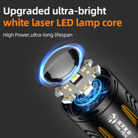 Lampe torche laser ultra-lumineuse en alliage d'aluminium, batterie au lithium ultra-grande capacité, lampe de travail extérieure, lampe tactique