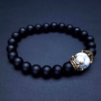 2020 Nouveautés Charme Bijoux Bracelet homme Couronne Mat Oeil De Tigre Pierre Naturelle Hématite Perlé Bracelet Bracelet