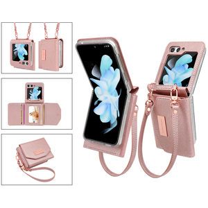 VIETAO Trending Wallet-Function Mobile Cover pour Samsung pour Galaxy <span class=keywords><strong>Z</strong></span> <span class=keywords><strong>Flip</strong></span> 6 5 <span class=keywords><strong>4</strong></span> 3 Purse Wristband Mobile Cases - Product Image 1