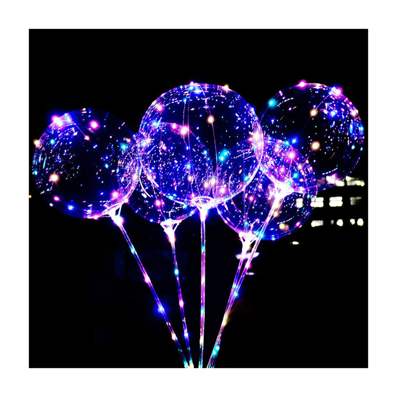 20 дюймовый Прозрачный светящийся воздушный шар, Светодиодный светящийся воздушный шар для украшения свадьбы, дня рождения