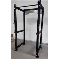 Rack de Sentadillas Comercial de Metal con Marco Completo para Gimnasio en Casa, Soporte Múltiple para Poleas, Barra de Dominadas, Barra de Levantamiento de Pesas, Carga Máxima de 350 KG, para Ejercicios con Peso Corporal