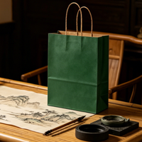 Milieuvriendelijke Morandi-kleurige kraftpapieren draagtas, bulk, op maat gemaakte logo, groothandel, tote bag