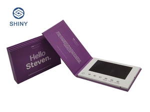 Tùy chỉnh máy nghe nhạc <span class=keywords><strong>video</strong></span> âm nhạc ảnh tập sách <span class=keywords><strong>video</strong></span> bưu phẩm cuốn sách 7 inch kỹ thuật số lcd <span class=keywords><strong>video</strong></span> brochure cho quảng cáo - Product Image 2