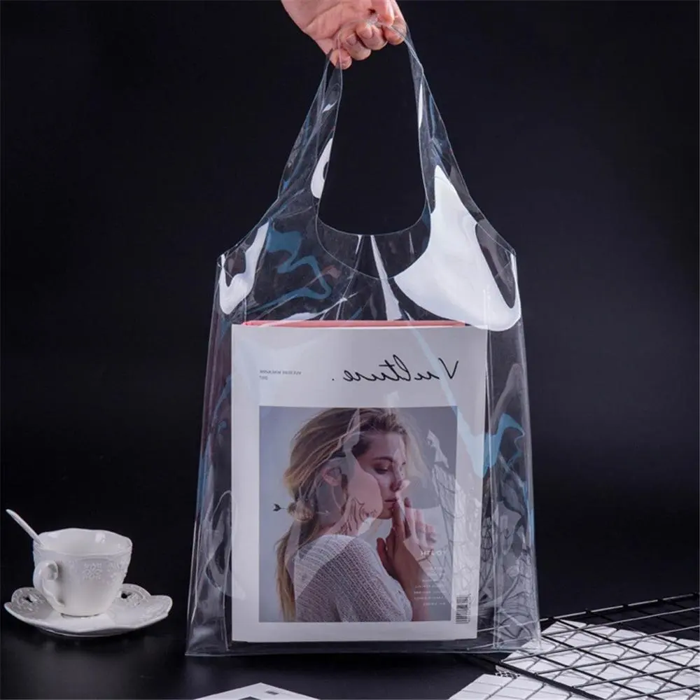 Großhandel hochwertige wasserdichte transparente PVC-Einkaufstasche mit privatem Logo
