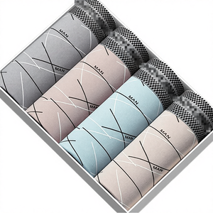 <b>Men's</b> Mid-Rise Boxer <b>Briefs</b> Nylon/Cotton Breathable Comfortable <b>Underwear</b> with Waist Logo - Product Image 4