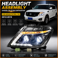 Pour Nissan Patrol Y62 2012-2019, phare bi-LED à double projecteur avec clignotant séquentiel, DRL en forme de L, ensemble de phares avant